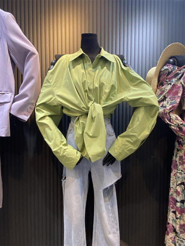 A new year in early spring! [top close] solid color long sleeve Korean shirt 9920\ozq