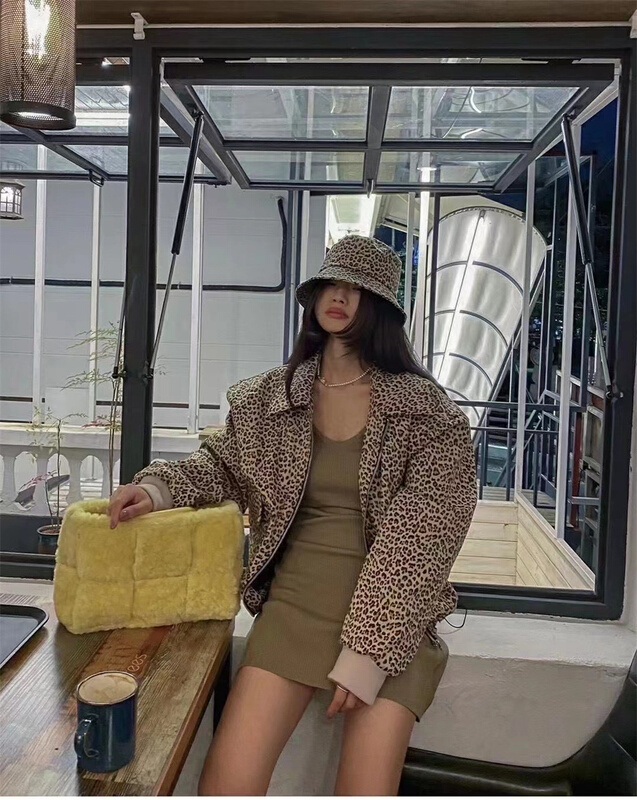 Original price 99.00! [June 6th] leopard zip loose short coat 8991\wpl