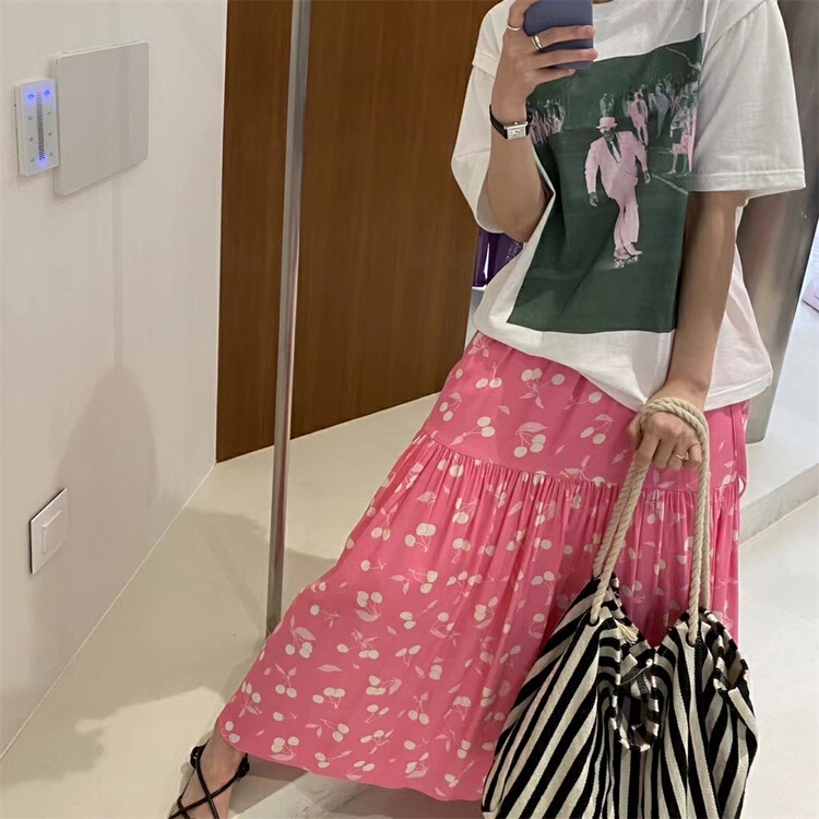 [June 6th] idyllic romantic printed elastic waist skirt ys1-2526\wpl