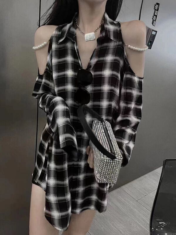 [ff.studio] off shoulder little sexy Spice Girl shirt (with chain) (excluding necklace) 8117\ozq