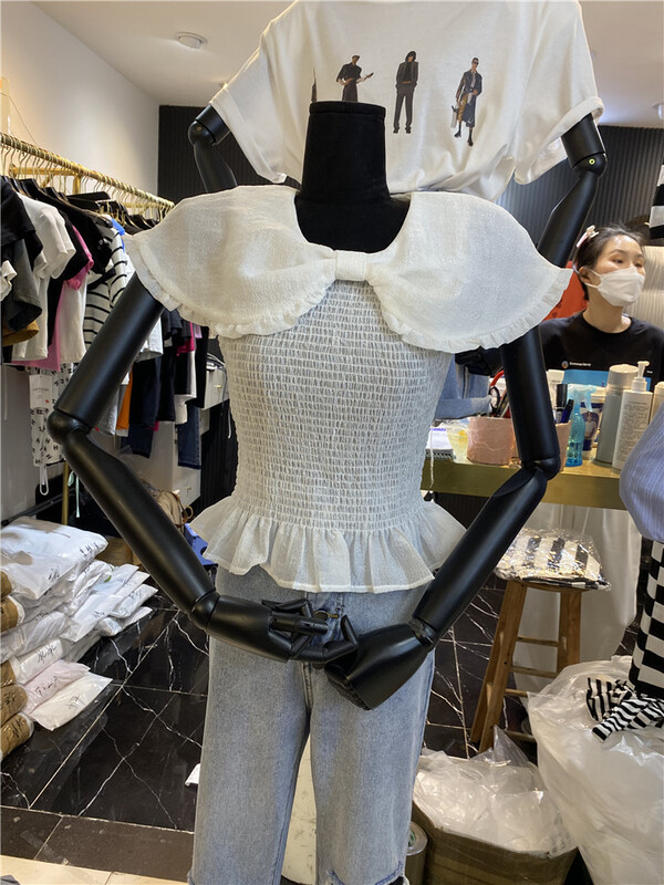 [top close] lace unique design shirt 68185\ozq