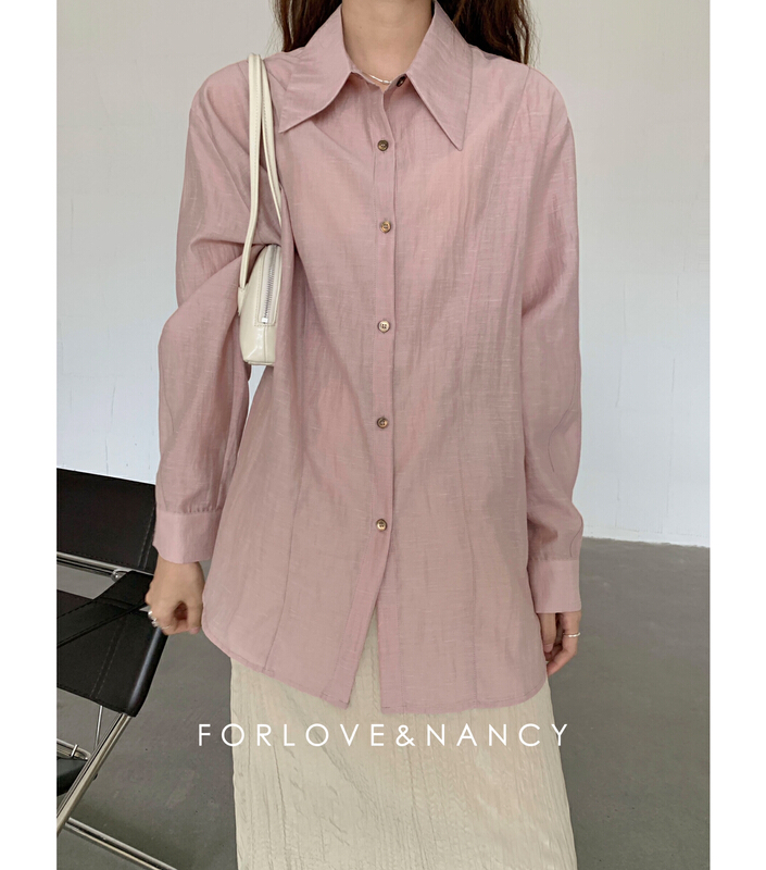 [forlove&nancy] fresh and simple temperament versatile shirt lb2cb5449\cqw