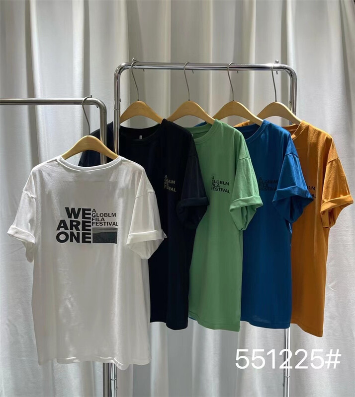 [Mujia] letter print comfortable short sleeve T-shirt 551225\l