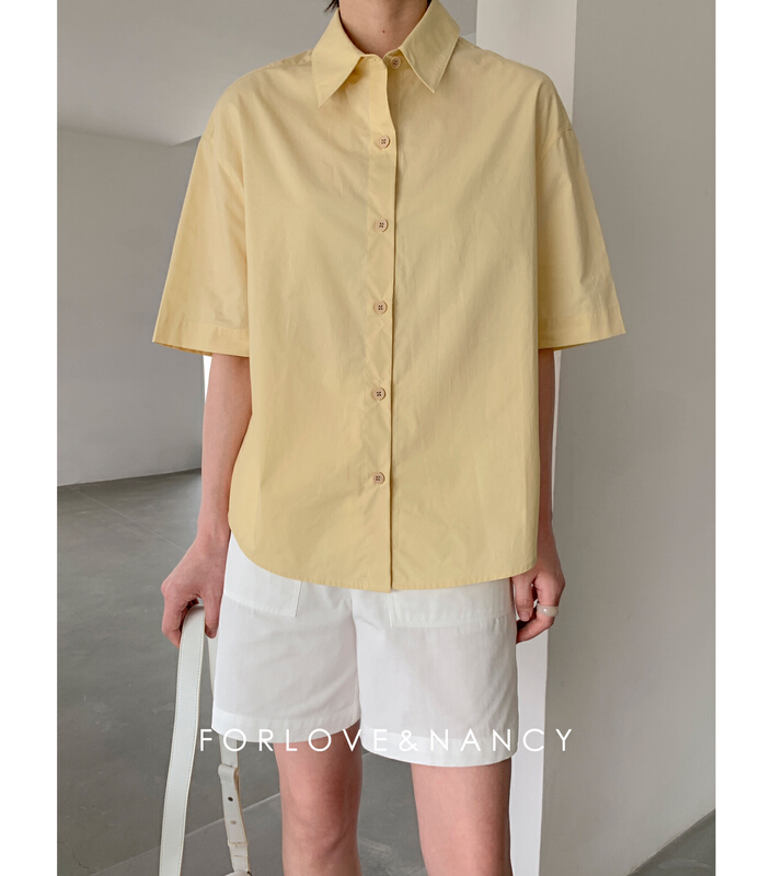 [FN] simple single breasted fashion shirt lb2cs5142n\cqw