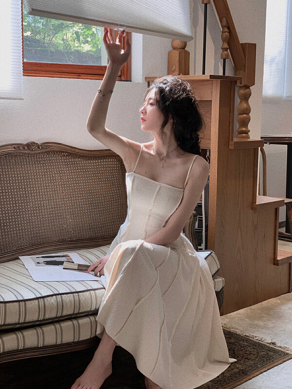 [w design] Korean version lady slim Sling Dress 40051\wpl