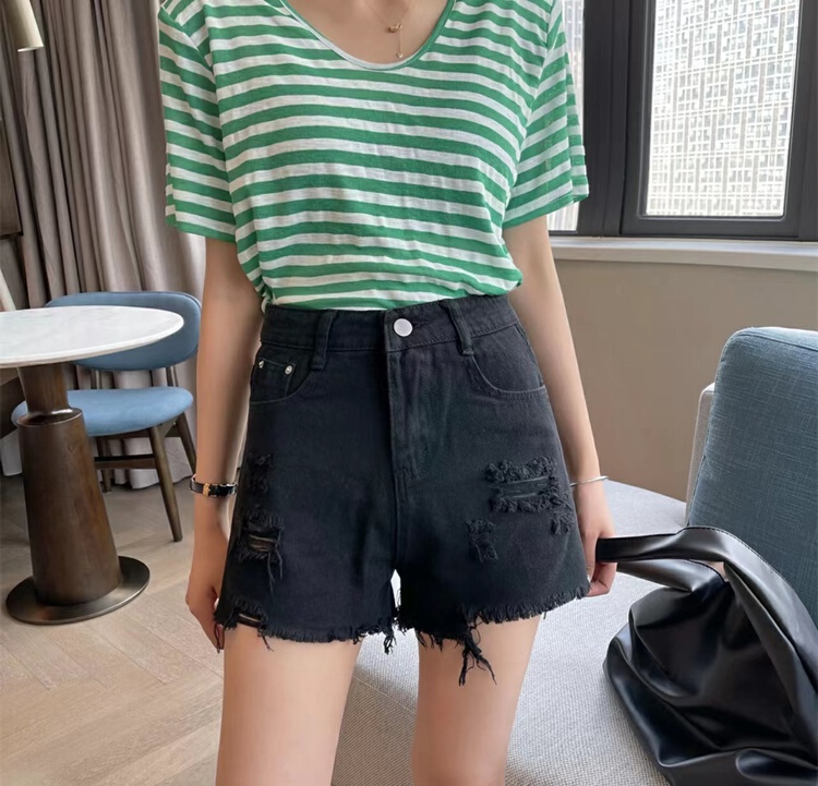 [M8 denim] design sense Vintage thin denim shorts ml8182\lsl