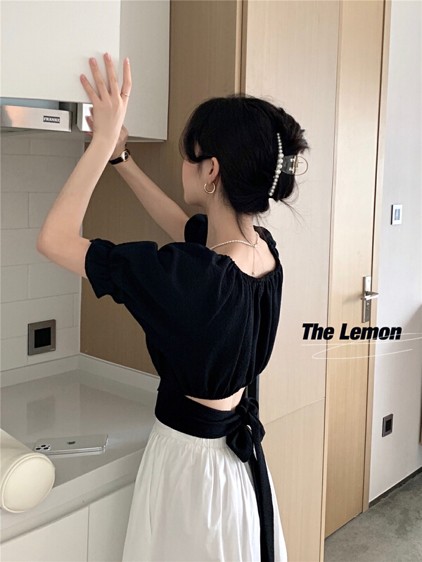 [lemon green tea] Korean version simple and versatile shirt ys1-0272