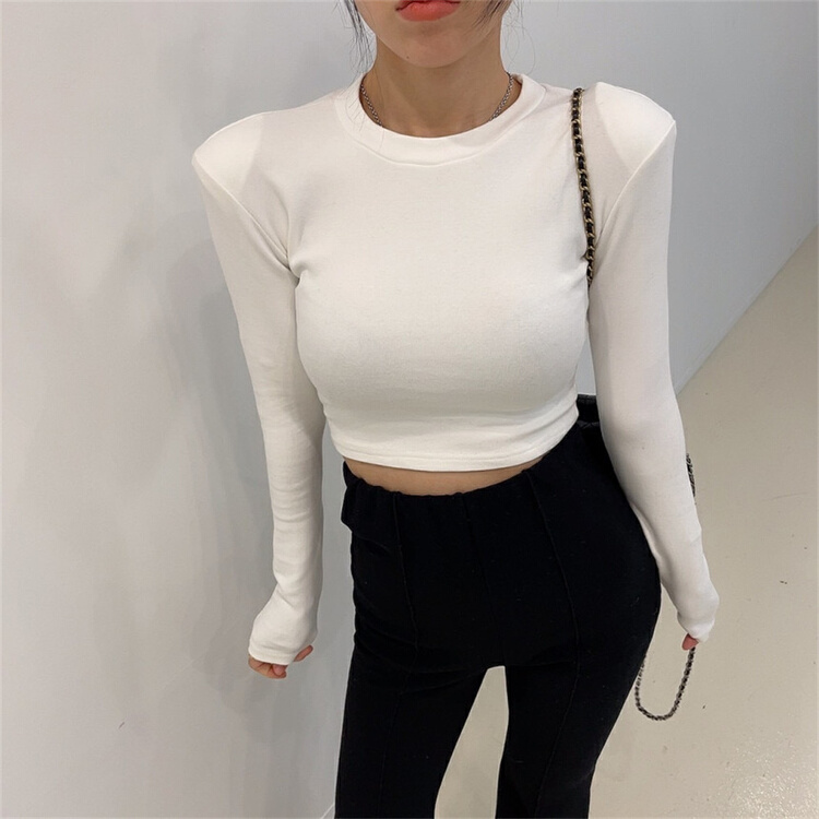 [June 6th] round neck clean version fashion long sleeve T-shirt 08\wpl