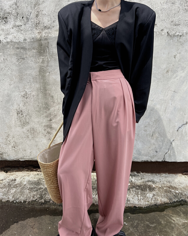 [keep] side buckle design vertical versatile casual pants 7826\wtt