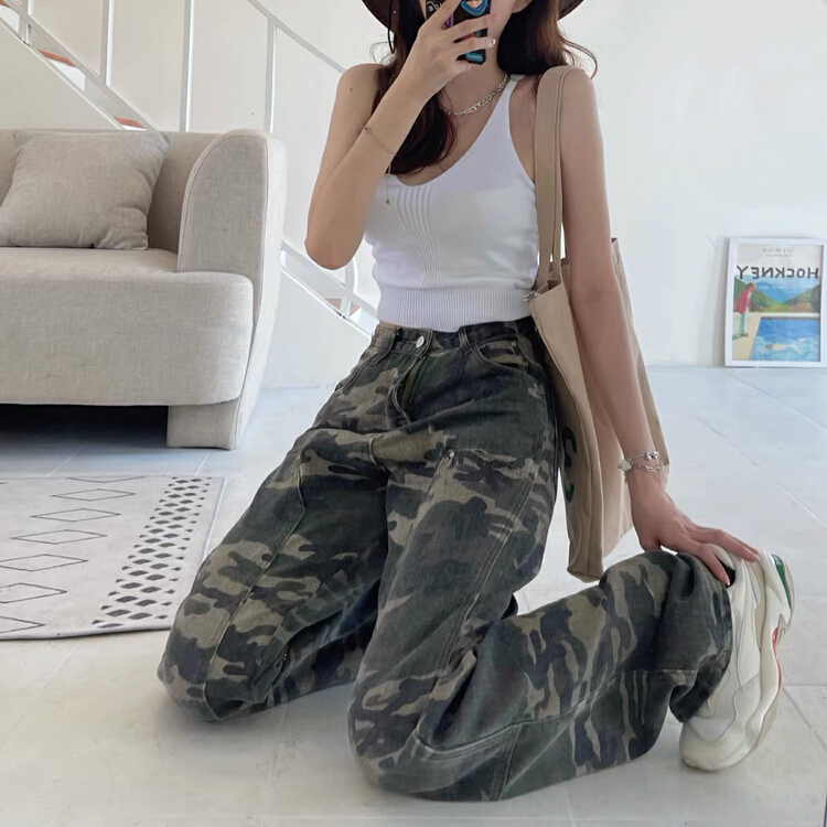 [lab eeda] retro American army green camouflage jeans 3141\ozq