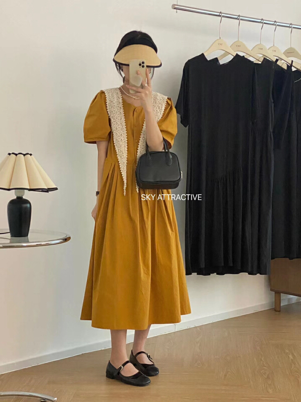 [sky] round neck buckle band shawl dress (with shawl) 19302\hbx