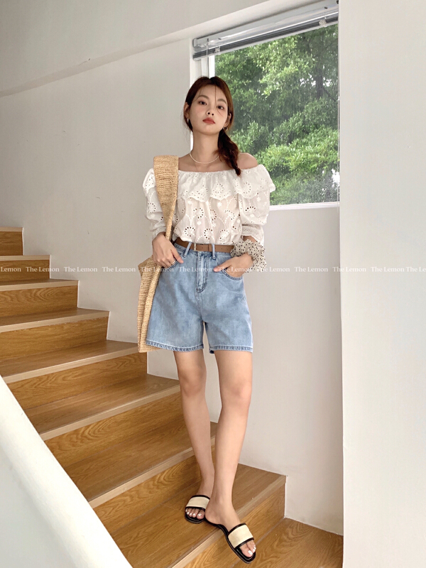 [lemon green tea] Korean high waist skinny jeans (with belt) b-827