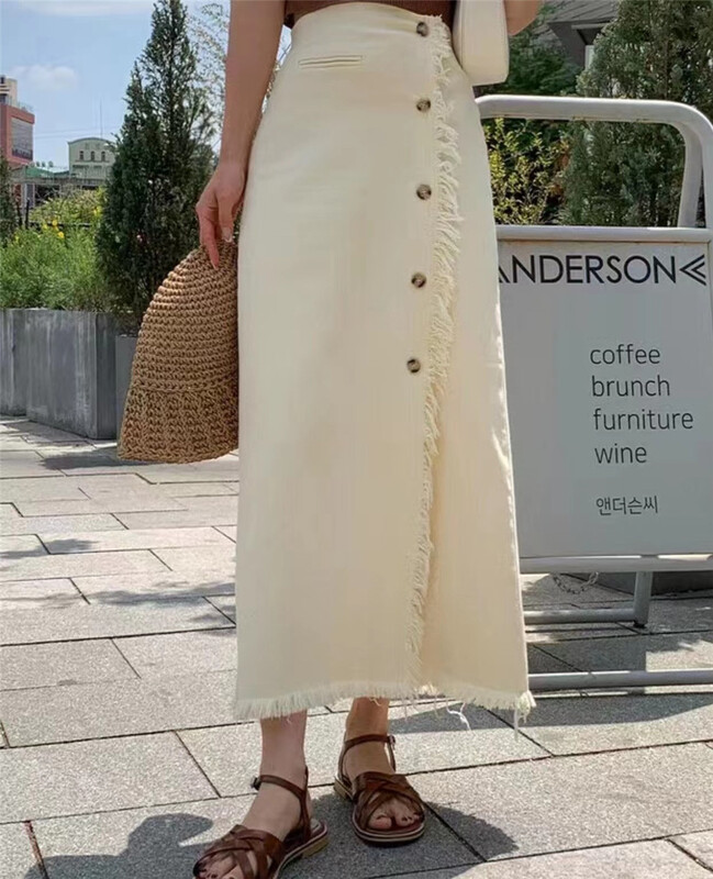 [top close] high waist simple slim skirt 68190\ozq