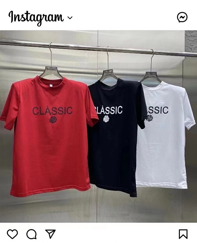 [open] casual simple letter printed short sleeve T-shirt t3791\ozq