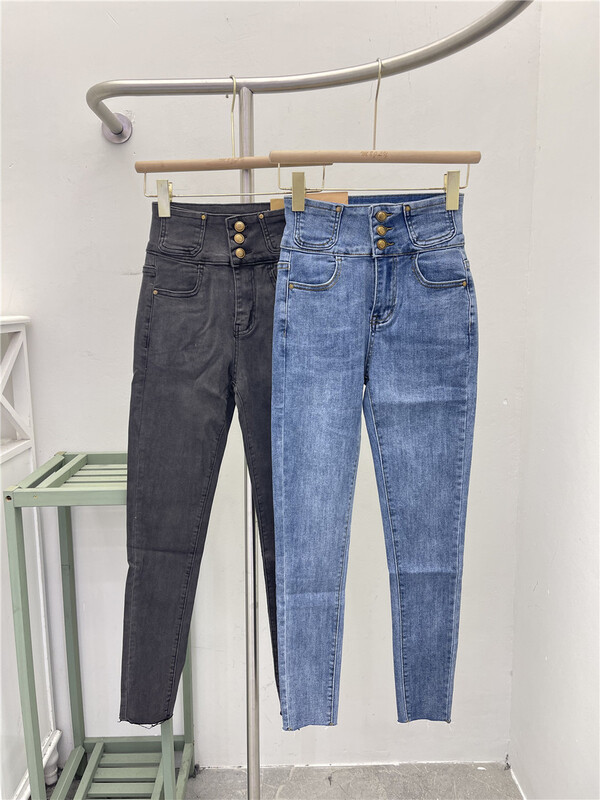 Original price 84.60! [M8 denim] high waist and small foot versatile jeans nl31166\lsl