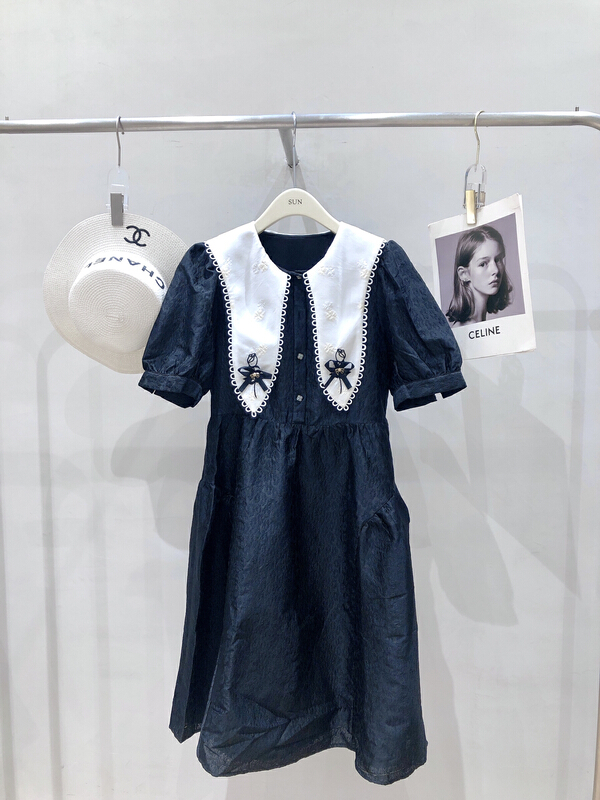 [sun] retro color matching lady dress 11251\hyy