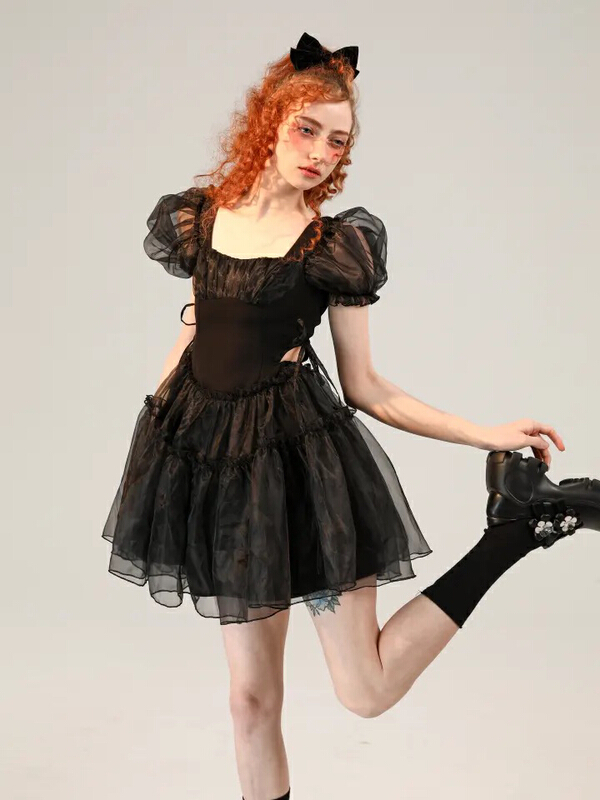 [w design] square neck fashion dress 36661\wpl