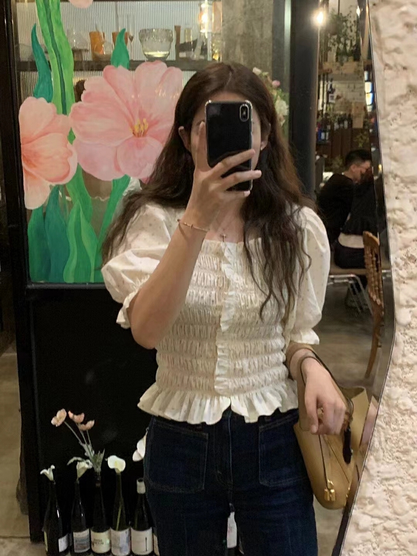 [baby] wrinkled and thin floral shirt 8691\t-shirt