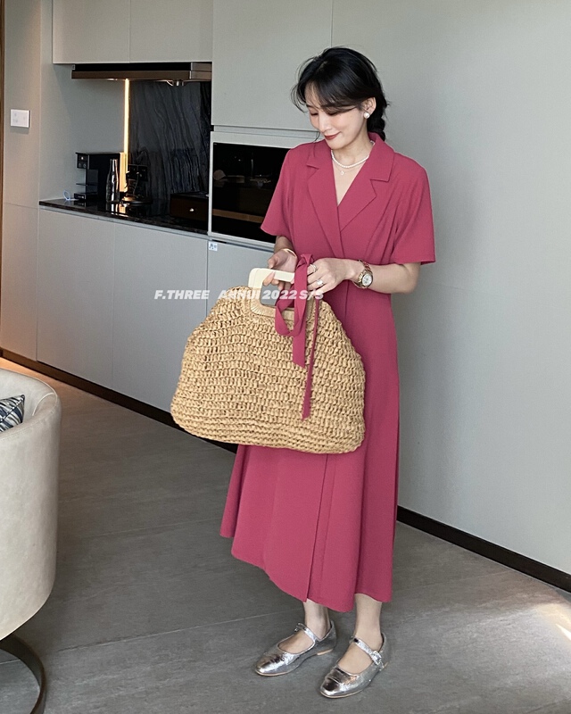 Recommendation on the fourth floor [f.three] A-shaped temperament double breasted suit dress (without belt) ys1-87278\xj