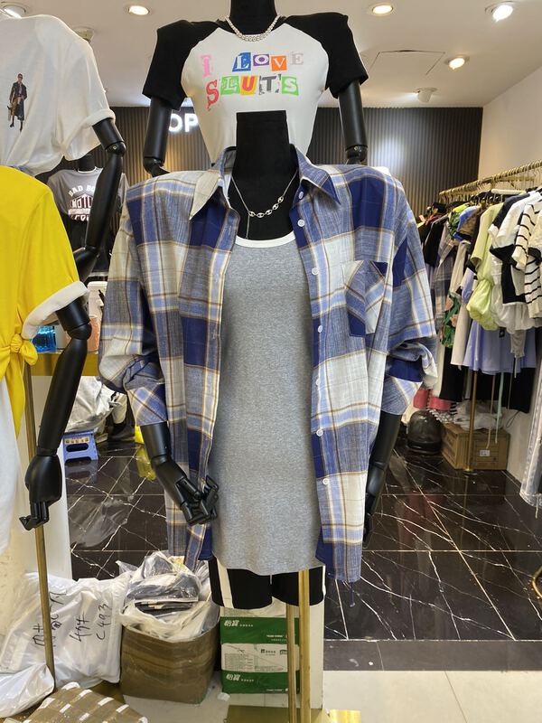 [top close] sheer thin color block dress 68215\ozq