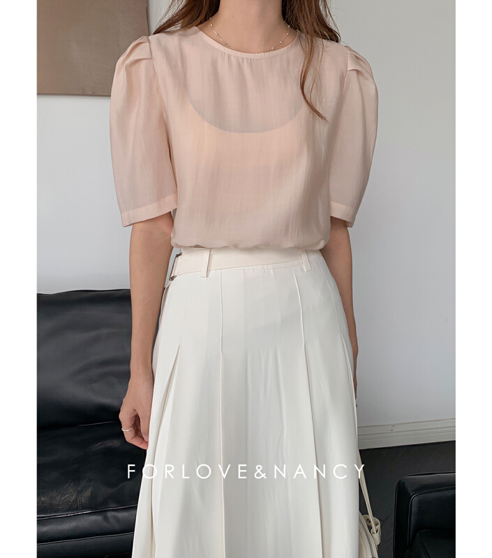 [forlove] slim round neck clean comfortable shirt fb2xs4352\cqw