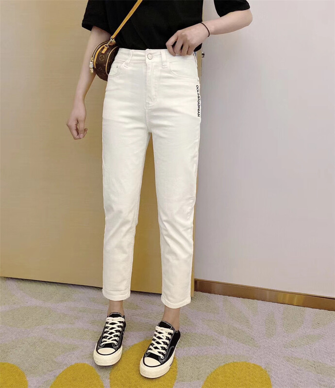 Original price 84.60! [M8 denim] Korean letter loose jeans jly30887\jhy