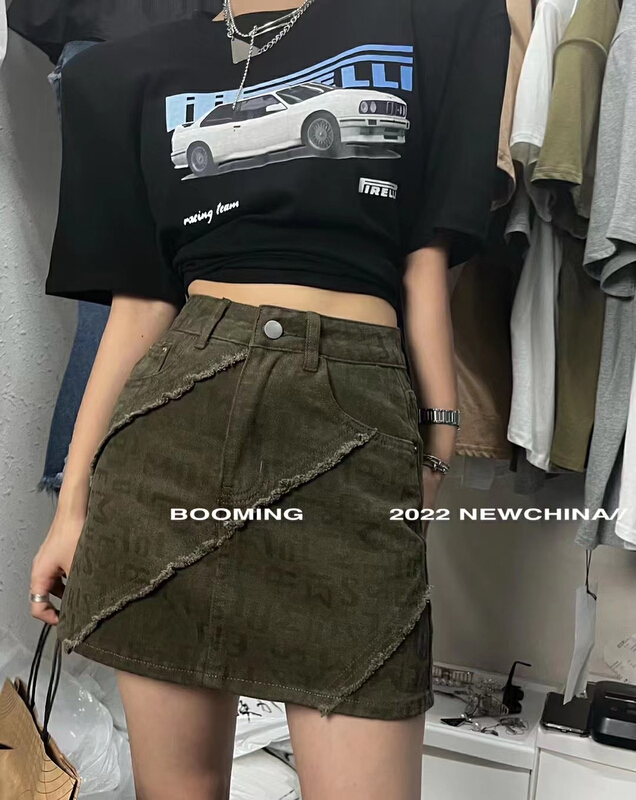 [rooming] casual letter print skirt 2466\zxl