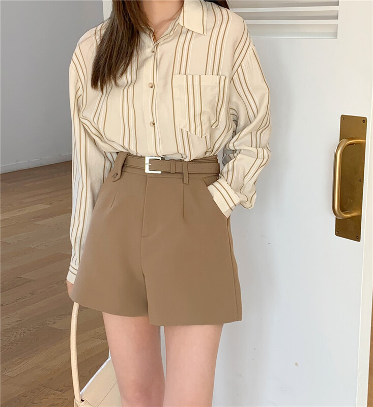 A new year in early spring! [Yutong] Korean comfortable and versatile casual shorts (with belt) y3323\ll