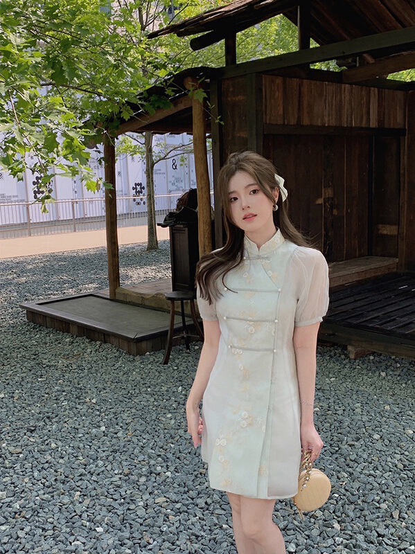 [w design] Chinese retro improved cheongsam dress (with sling inside) 6831\wpl