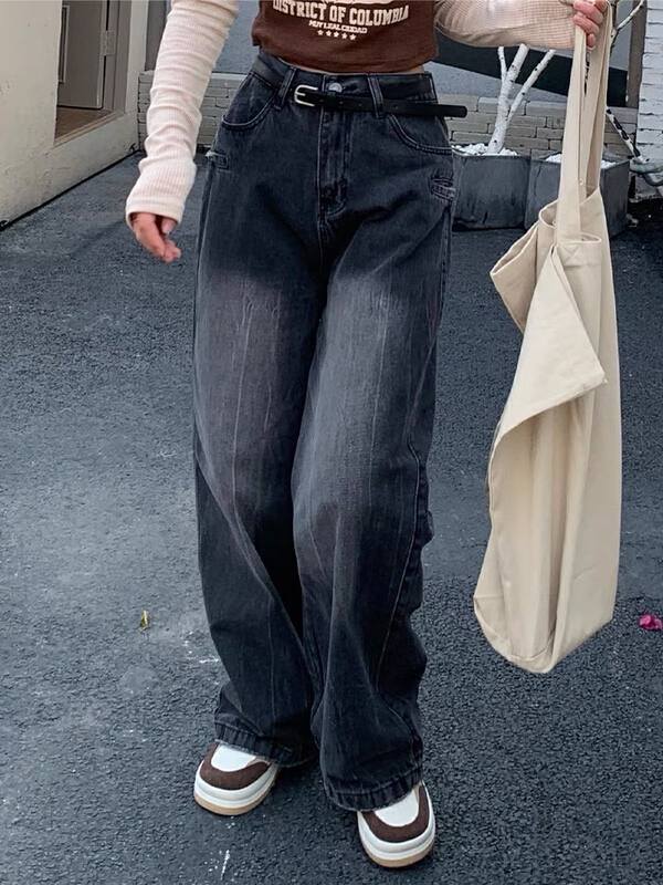 [lab eeda] loose straight vintage fashion brand vertical jeans 3182\ozq