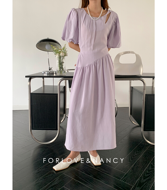 [FN] temperament and fashion versatile dress (with belt, pure white / rattan purple with the same color lining and black without lining) (excluding matching) nb2lb4430\cqw