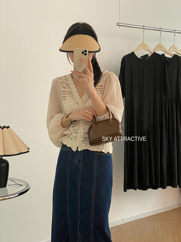 [sky] V-neck fashion versatile sunscreen shirt s161\hbx