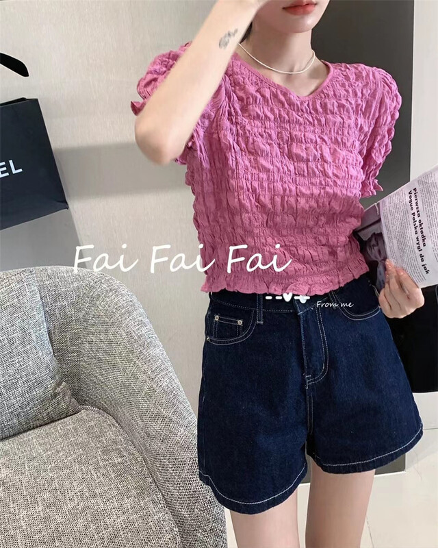 [Fai] pleated fashion shirt 8836\gyj