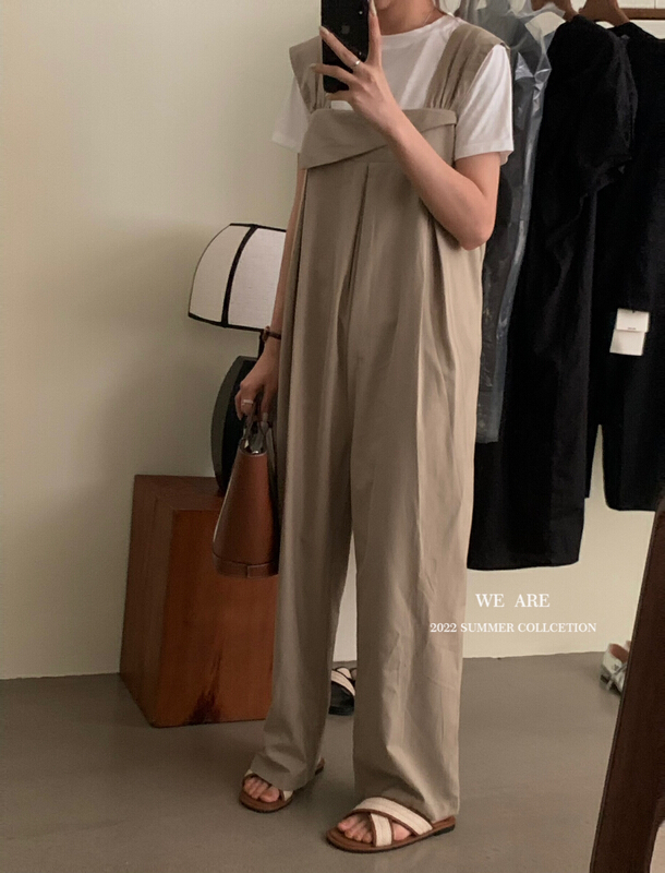 [we are] fashionable solid color simple strap pants ys1-80078\zjy