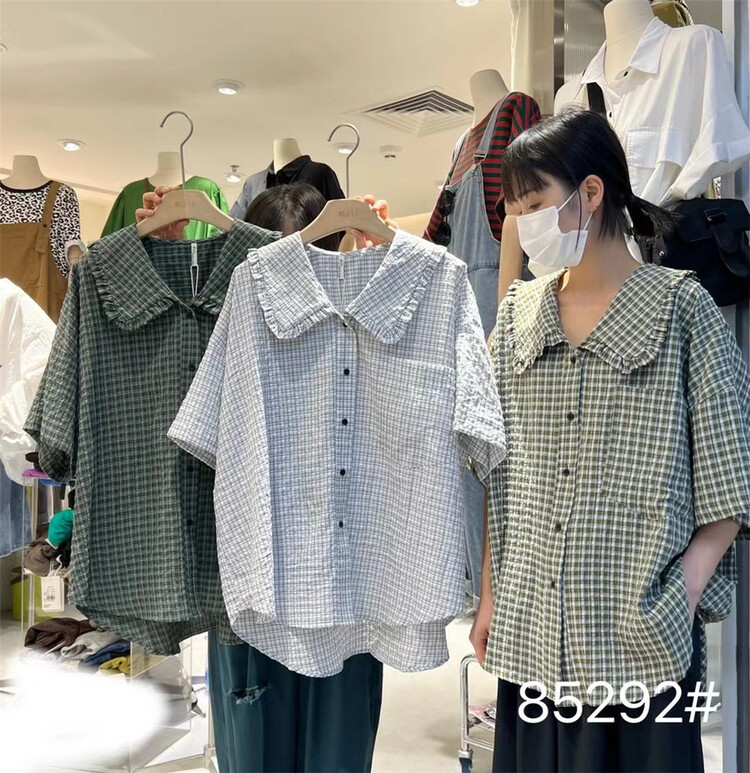 [Mujia Mujia] single breasted Lapel comfortable shirt (only selling shirts) 85292\l