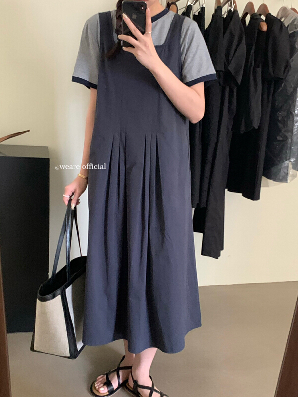 [weare] round neck sleeveless loose dress 20170\zjy
