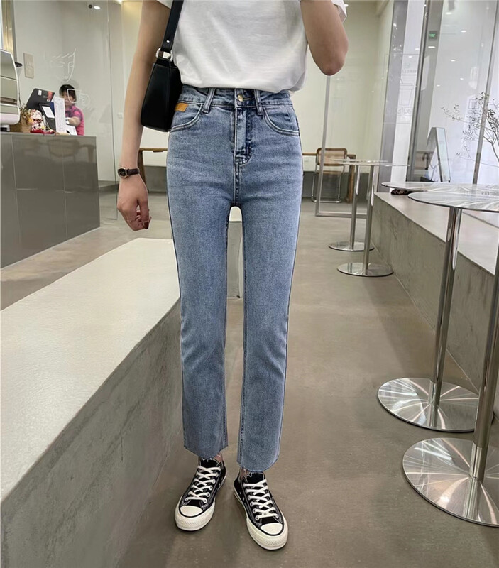 [M8 denim] elastic small foot versatile jeans ml51335\lsl
