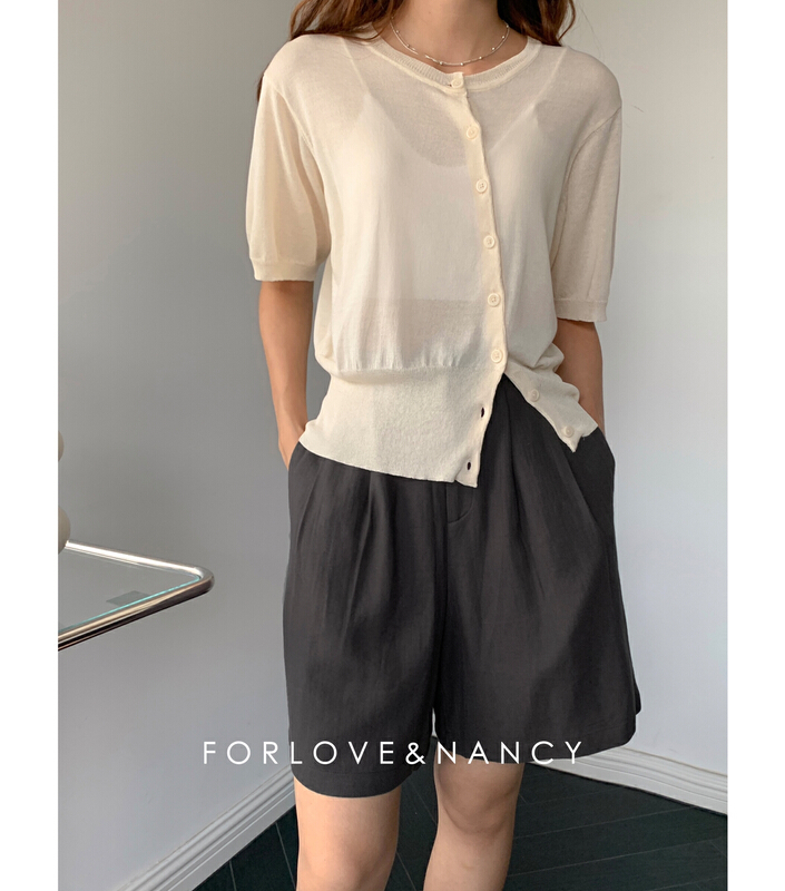 [forlove&nancy] fashion casual round neck single breasted knitted cardigan nb2ma1463\cqw