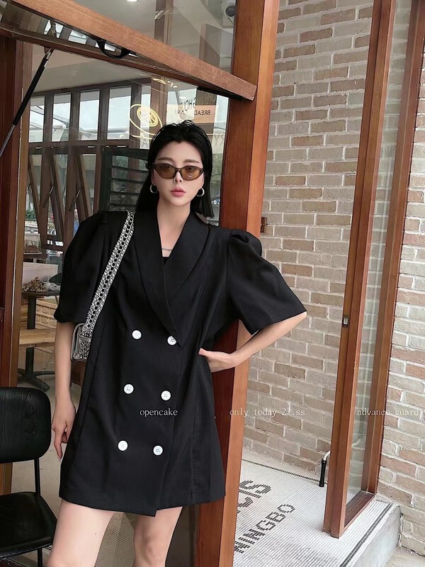[open] fashion temperament suit double breasted dress 8793\ozq