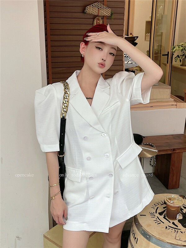 [open] fashion temperament double breasted suit 8800\ozq