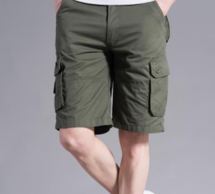 Work Shorts men's summer 5-5 pants sports beach casual pants loose large breeches half pants