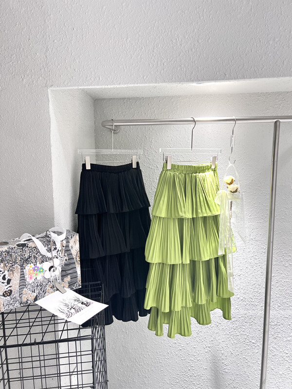 [Feimao Philippine cat] Korean version Ruffle elastic waist skirt ym-7368# LSL