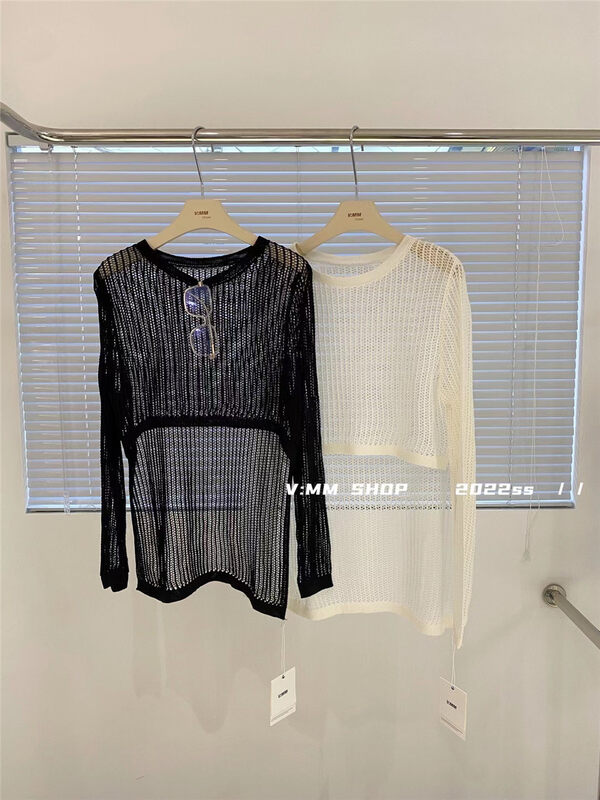 [v:mm] niche design hollow out sunscreen shirt 88208\cls