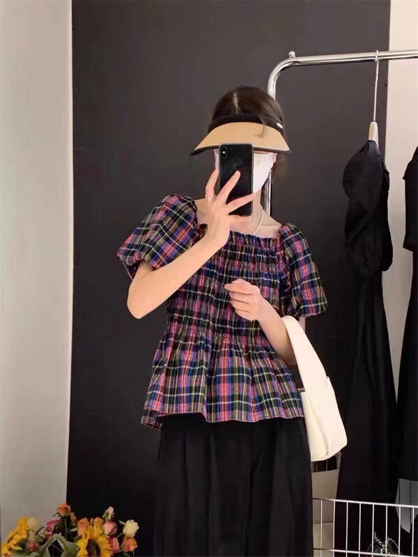 [suzybubble] square neck bubble sleeve temperament shirt 256\wpl