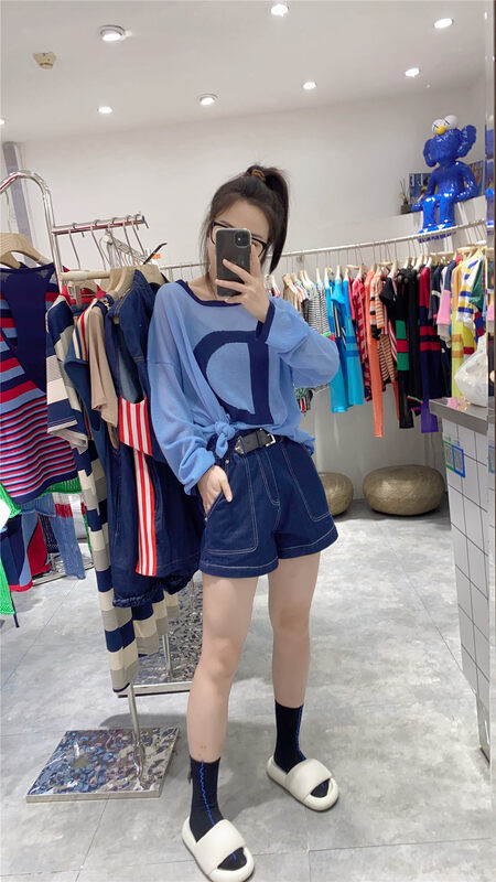 [Dani] simple and slim, versatile denim shorts 77665\gyj