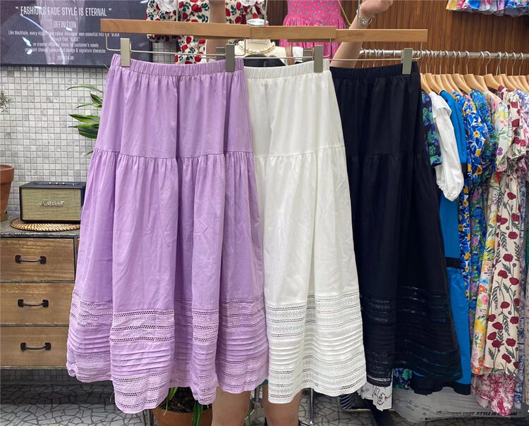 [suzybubble] Korean style versatile loose umbrella swing skirt 8200\wpl