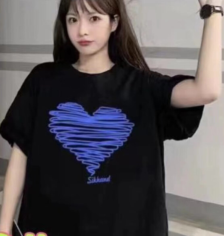 [j.2] Korean fashion love short sleeve T-shirt 842# LSW