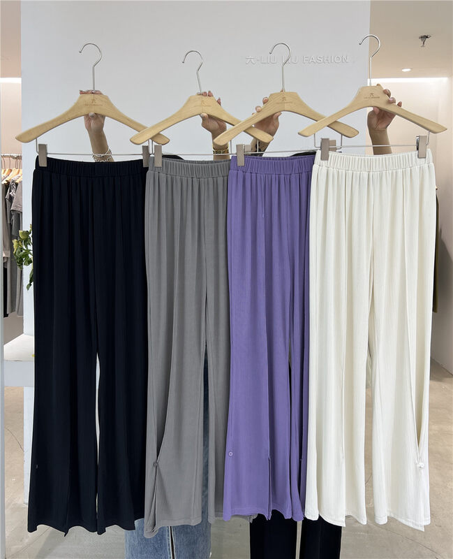 [VI. Liu Liu] fashionable vertical feeling clean version versatile casual pants 60199c# zxl