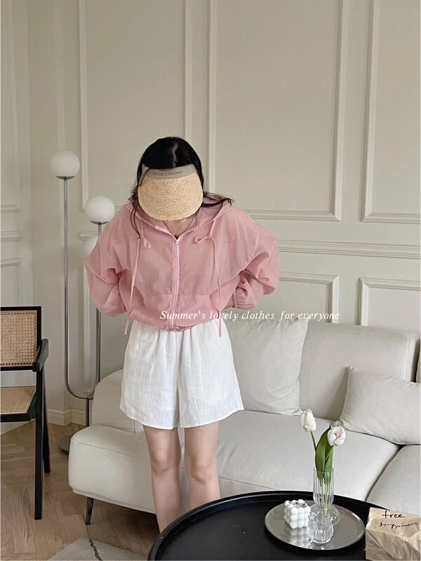[love] casual loose hooded sunscreen shirt s1851# HBx