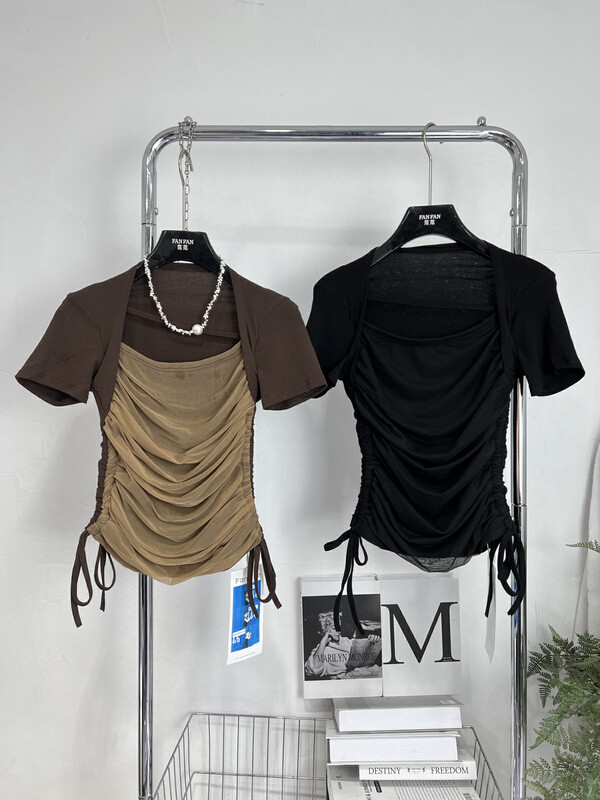 [Fanfan] simple and versatile short sleeve T-shirt with small design 0056\zxx